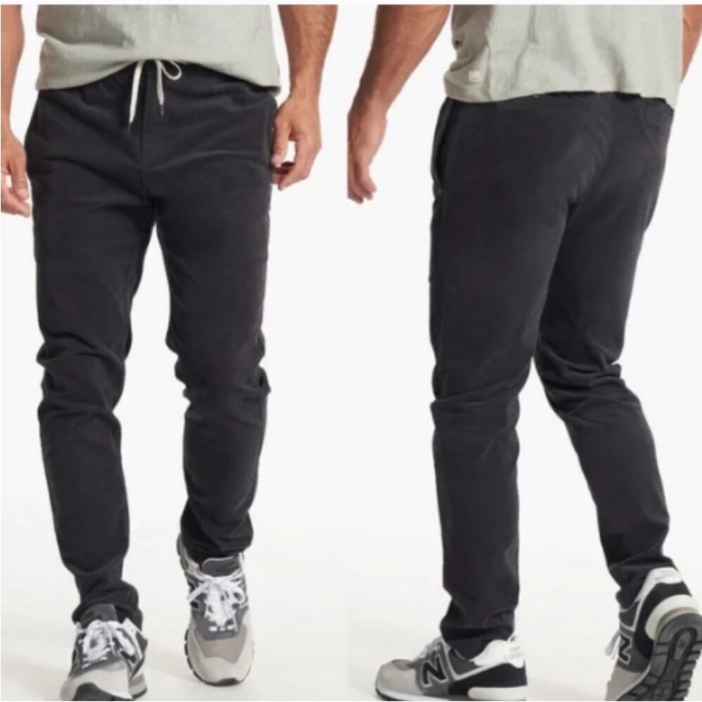 Vuori Optimist Pant Corduroy‎ Men's Size M Dark Gray Drawcord Casual Soft